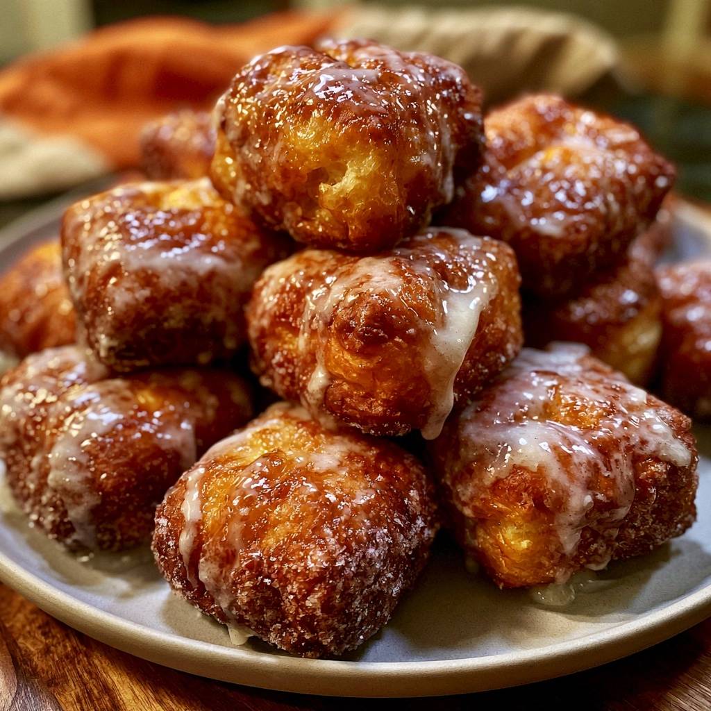 Goldbraune Zimt-Zucker-Bites