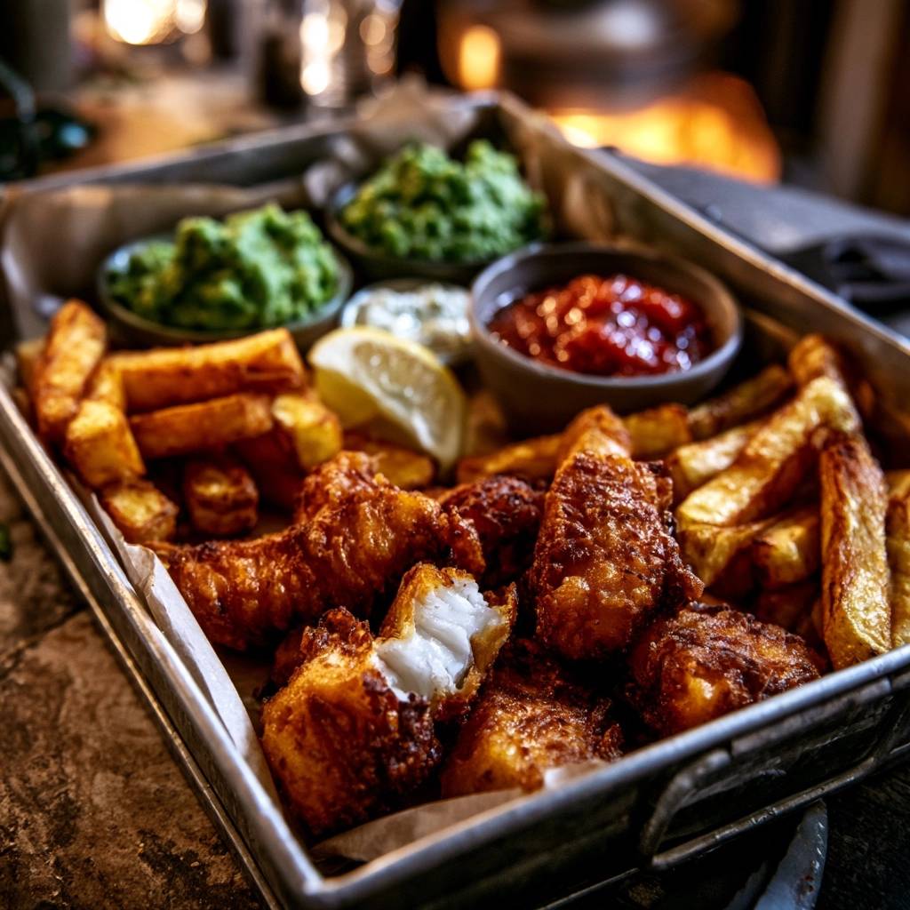 Knusprige Fish und Chips