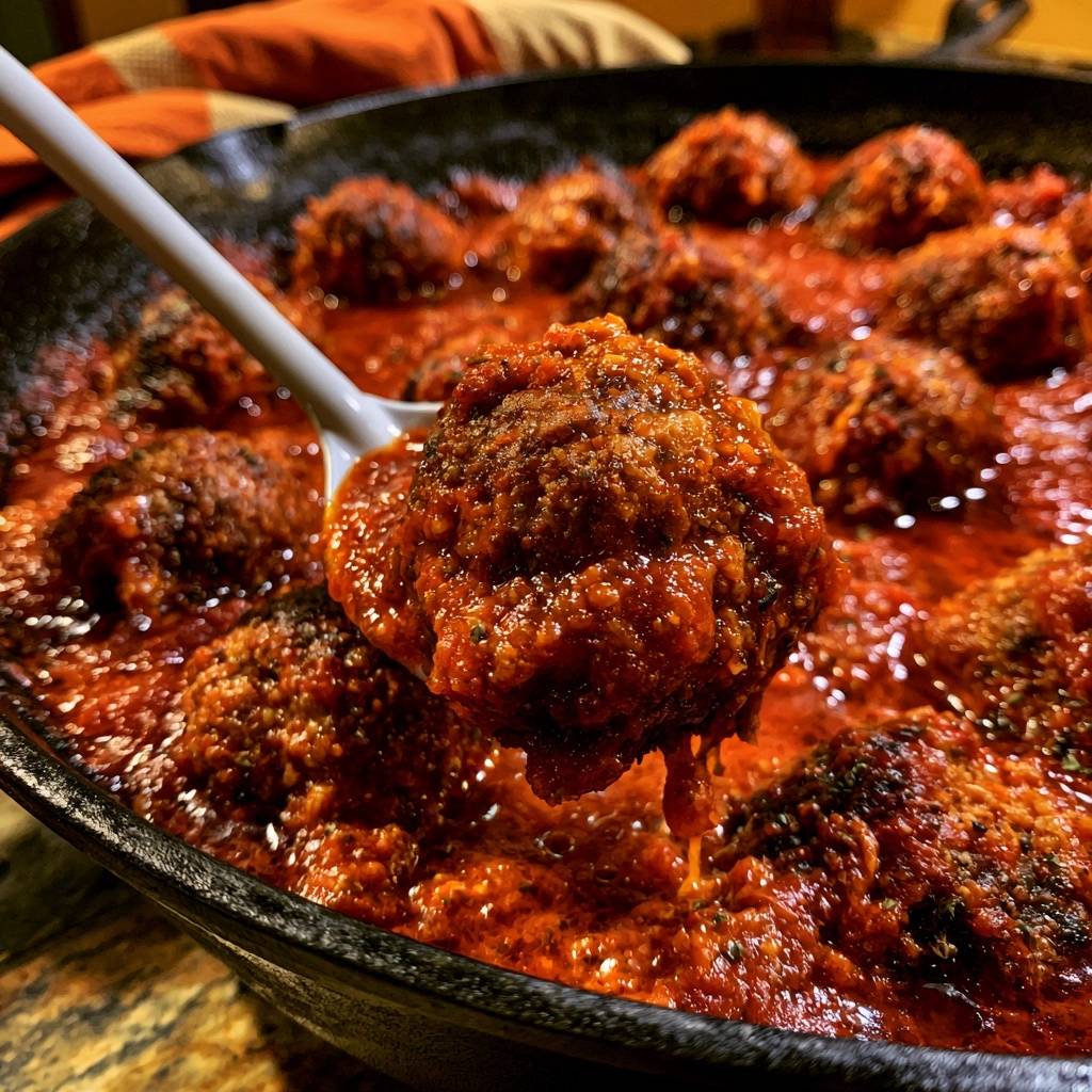 Saftige Fleischbällchen in Tomatensoße