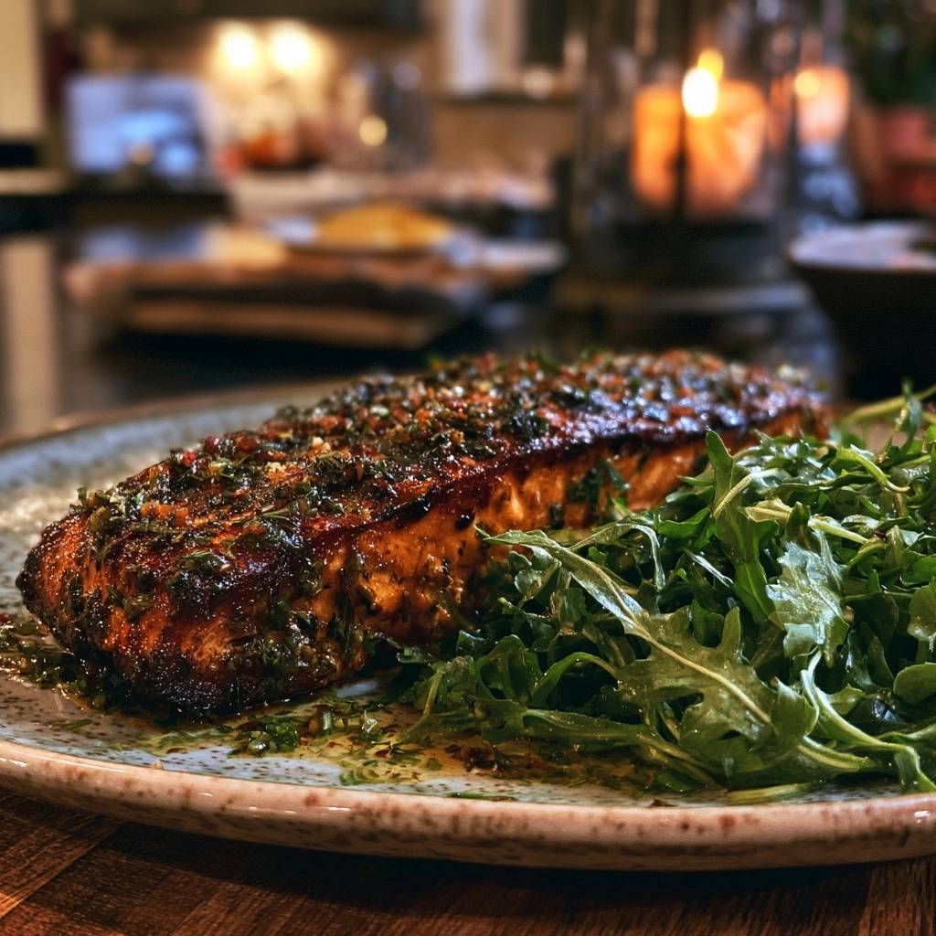 Perfekt gebratenes Lachsfilet