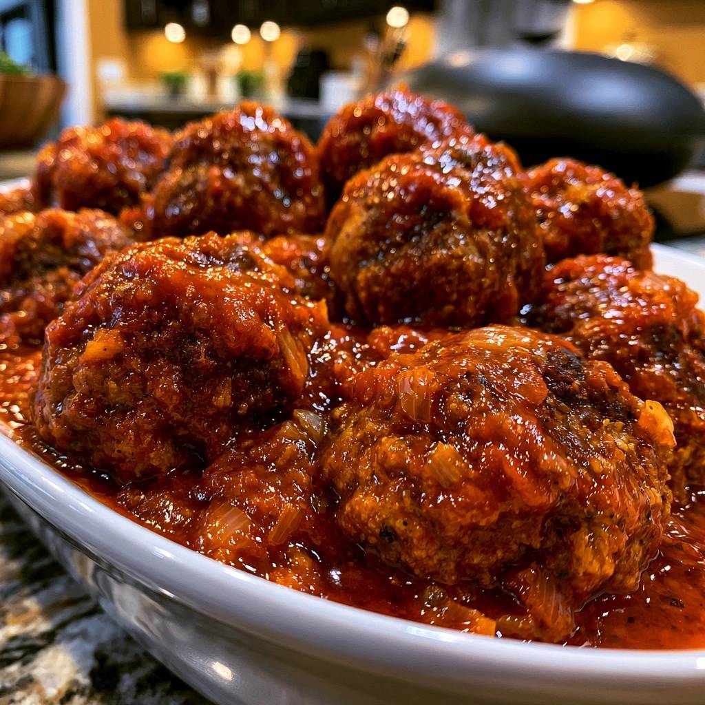 Saftige Rinder-Hackbällchen in Tomatensauce