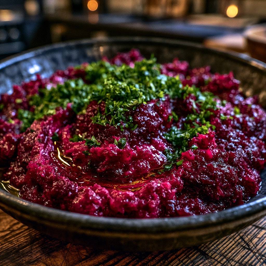 Rustikales Rote-Bete-Püree