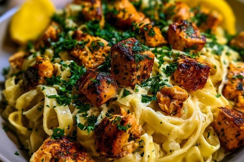 Cremige Lachs-Tagliatelle