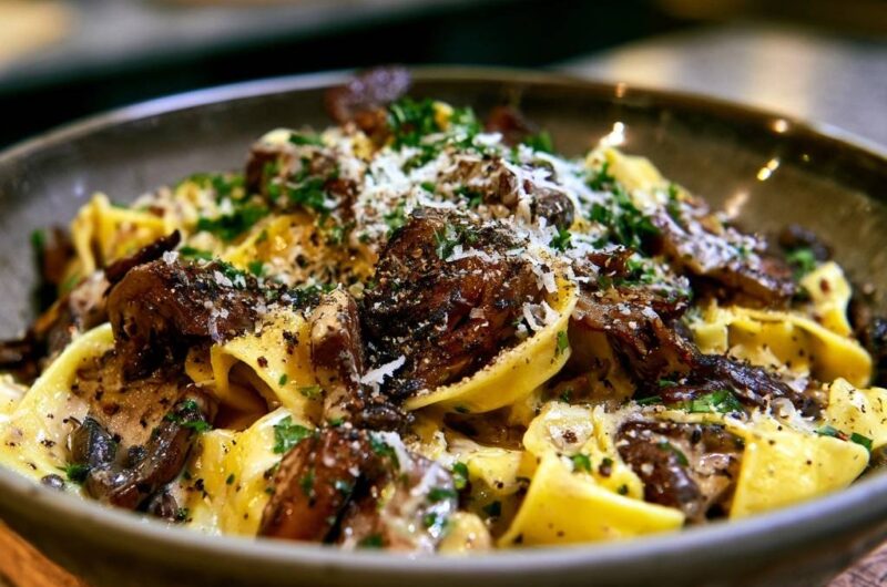 Cremige Pilz-Pappardelle