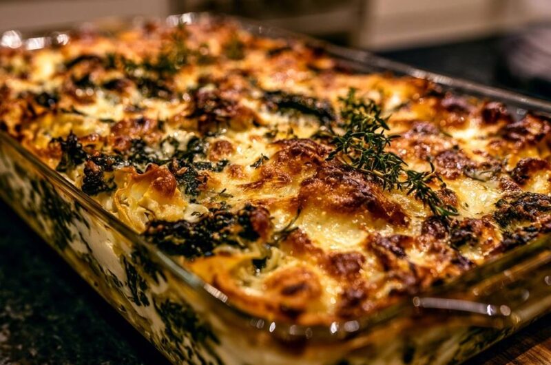 Cremige Spinat-Käse-Lasagne