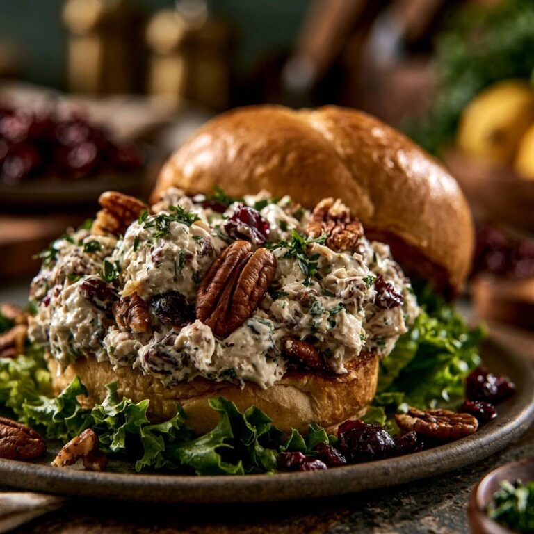 Cremiger Cranberry-Pekannuss-Hähnchensalat: Das beste Rezept