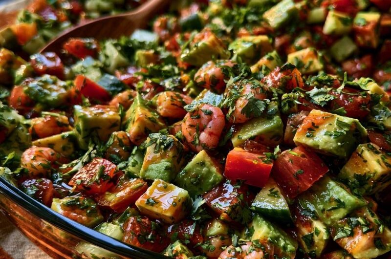 Frischer Avocado-Garnelen-Salat