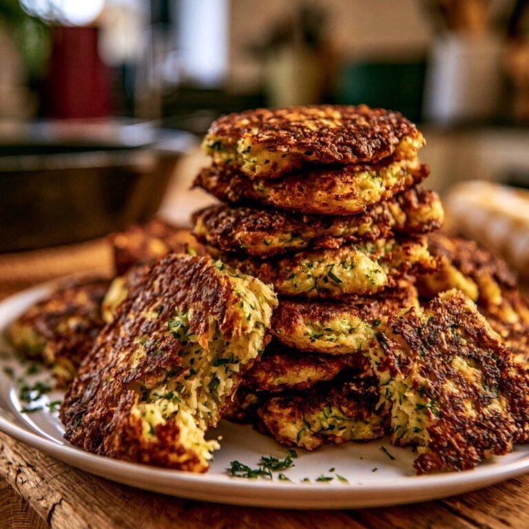 Goldbraune Zucchini-Kartoffel-Puffer: Außen kross, innen zart