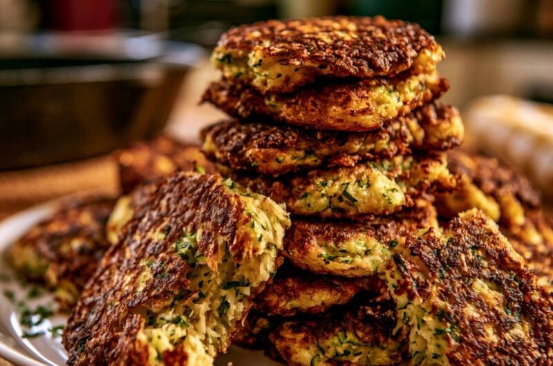 Goldbraune Zucchini-Kartoffel-Puffer