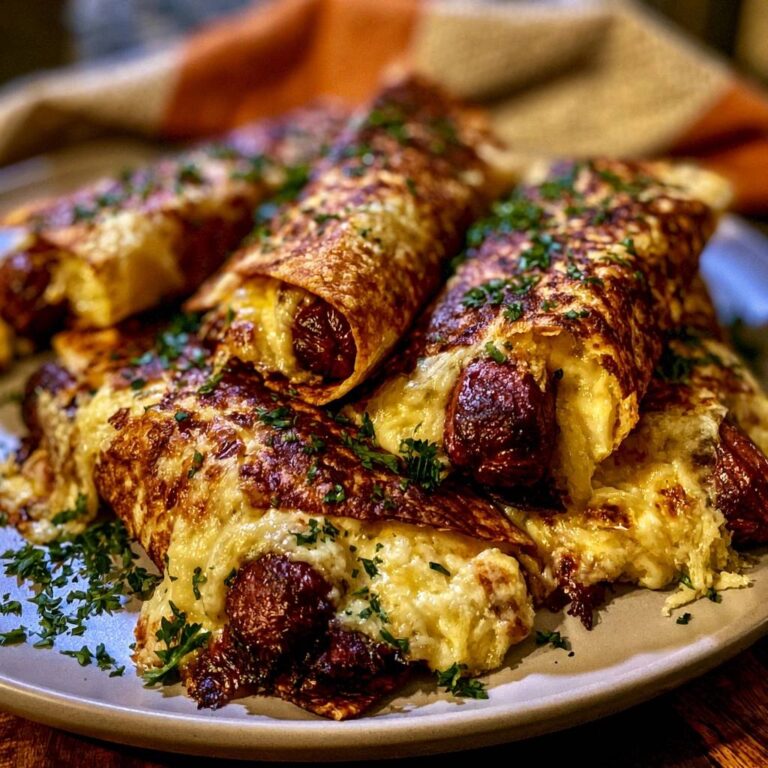 Herzhafte Käse-Würstchen-Pfannkuchen: Außen kross, innen saftig