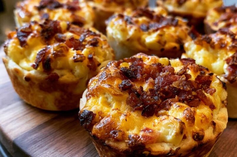 Herzhafte Mac und Cheese Bacon Muffins
