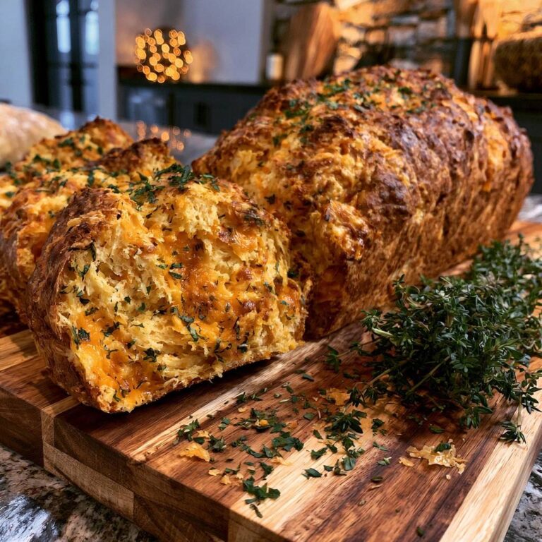 Herzhaftes Cheddar-Kräuter-Brot: Außen knusprig, innen fluffig