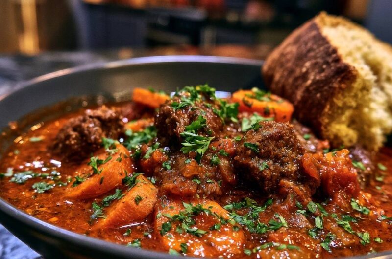 Herzhaftes Rindergulasch mit Karotten