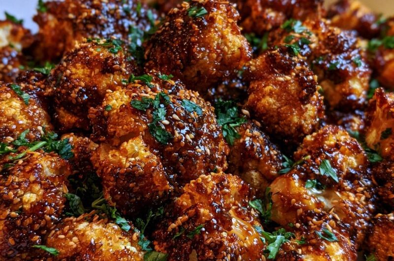Knusprige Sesam-Blumenkohl-Bites (Der Anti-Matsche-Boden)