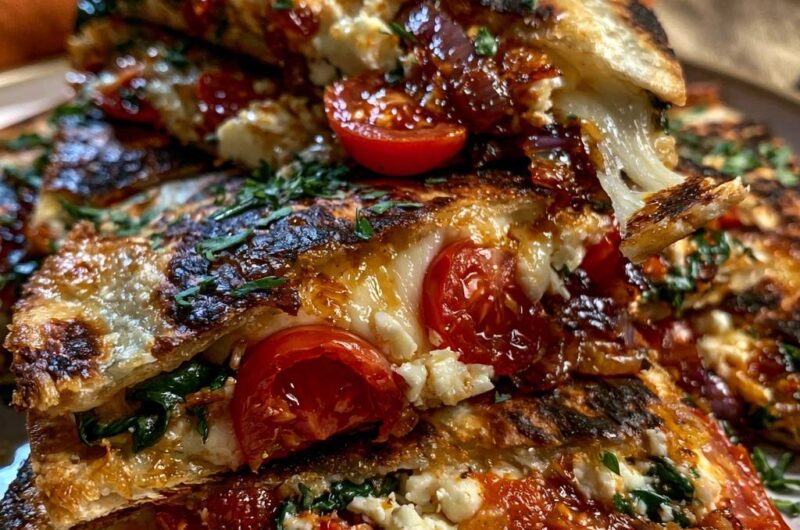 Mediterrane Feta-Tomaten-Quesadillas