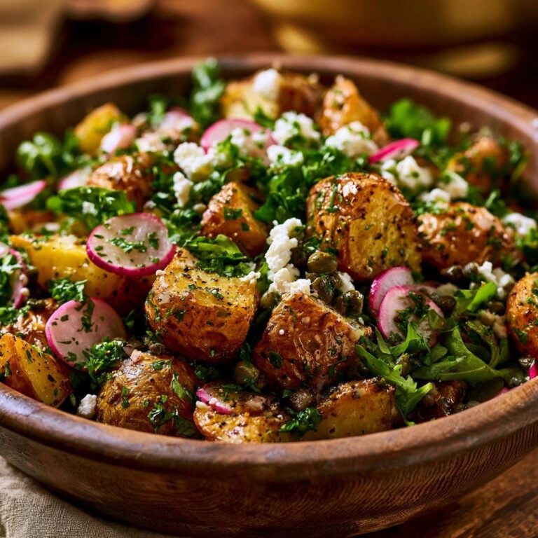 Mediterraner Röstkartoffelsalat: Knusprig & aromatisch