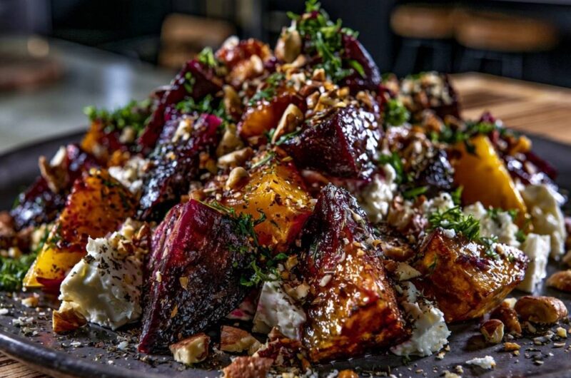 Ofengerösteter Rote-Bete-Salat mit Feta