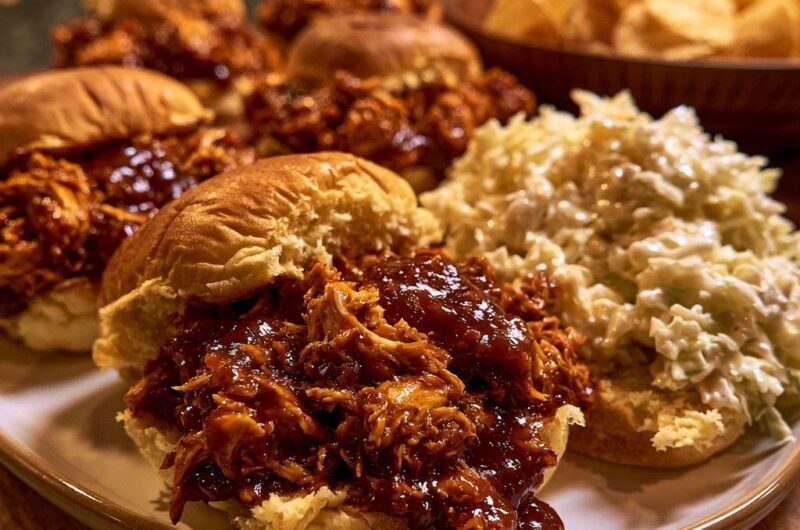 Saftige BBQ Pulled Chicken Slider