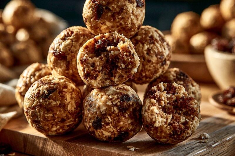 Saftige Hafer-Rosinen-Energy-Balls