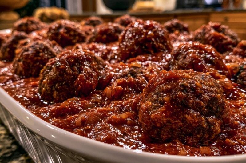Saftige Rinder-Hackbällchen in Tomatensauce