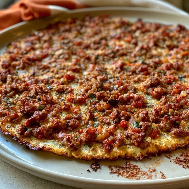 Low-Carb-Lahmacun mit Rinderhack
