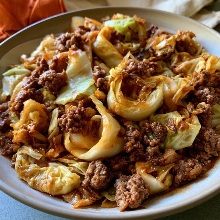 Low-Carb-Weißkohl-Pfanne mit Rinderhack