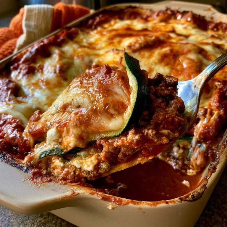 Low-Carb-Zucchini-Lasagne mit Rinderhack