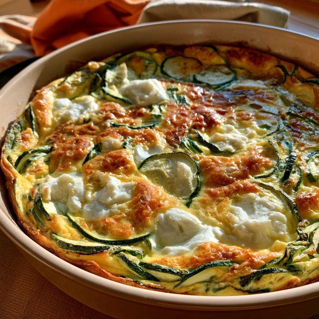Low-Carb-Zucchini-Quiche mit Ziegenkäse