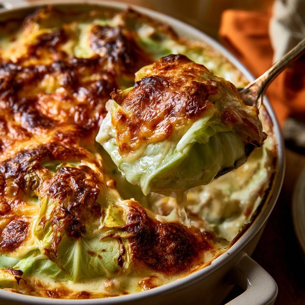 Spitzkohl-Auflauf mit Pute und Bergkäse