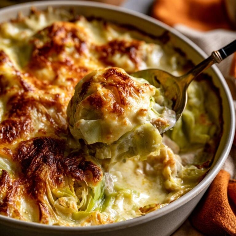 Spitzkohl-Auflauf mit Pute und Bergkäse