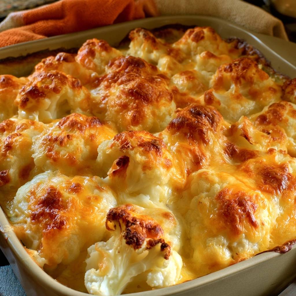 Überbackener Blumenkohl mit Cheddar