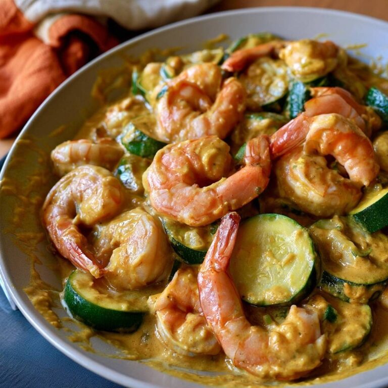 Zucchini-Garnelen-Curry mit Kokosmilch